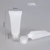 Frascos de embalagem de plástico Tubos macios de cosméticos de viagem Garrafa fosca Reutilizável Loção Squeeze Recipiente com tampa de rosca 10ml 15m219Z