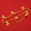 Butterfly Design Women Anklet Chain Fashion Foot Chain 18k Yellow Gold Filled Lovely Summer Beach Jewelry Gift