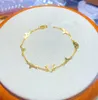 Diseñador de pulseras de moda para mujer cadena amor pulseras Joyería pulsera fiesta de boda lujosa letras clásicas pulsera de oro chapado en diamante