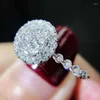 Bagues de mariage Caoshi Chic Femme Finger pour l'engagement Accessoires de design délicats avec cadeau bijoux de zircone éblouissant