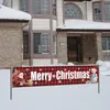 Kerstdecoraties Merry Banner 250 cm Lange hangende plaid met Santa Claus Tree For Yard Party Decor 221104