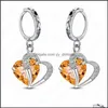 Stud Stud Jexxi Fashion Heart Crystal Jewelry Earring For Women Top Quality 925 Sier Wife Girls Wholesale Drop Delivery Earrings Dhnux