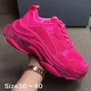 Crystal Bottom Triple S 17 FW Dad Chaussures Vintage Plateform Sneakers Noir 17FW GLITTER Luxury Designer Tennis Chaussure décontractée Chaussure Femme Trainers Big Taille 45