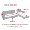 Pokrowce na krzesło muszą kupić 2PCS narożnik l Kształt Sofa Cover salon dom domowy szażea longue