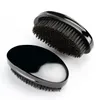Saç Fırçaları Siyah Kavisli Dalga Fırçası 360 Orta Yaban Domuzu Kıl Kayın Ahşap Afro Erkekler için Durags Berber Profesyonel Dalgalar Set 221105