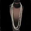 Anhänger Halsketten Luxusschmuck Perlenbrief Langer Pullover Kette Gedenkkette Modetemperament ol Großhandel