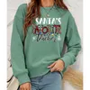 Lettre Sweats à capuche pour femme Pull en velours de Noël Automne et hiver Pull chaud Père Noël Pulls laids pour femme Pulls adorables drôles pour les fêtes de vacances