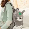 Zaini peluche 25/35 cm Arrivo Divertente Creativo Carino Totoro Zaino Borsa da scuola morbida Bambini Bambina Cartoon moneta regalo kawaii 221105