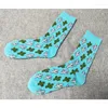 Men's Socks YSMILE Y 2 Pairs/Lot Fashion Unisex Cactus Cartoon Jacquard Casual Daily Personality Cotton Men Couples