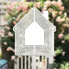 Transfert de chaleur Décoration De Noël Maison Pendentif DIY Sublimation Blanc Vent Carillon Maison Jardin Ornement ss1124