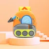 Plush Backpacks 2-4 Years Cute Cartoon Excavator 3D Car Engineering Vehicle Backpack Kids Kindergarten School Bag 221105