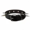 Choker Gothic Spike Rivet Sexy Belt Collar Pu Leather Goth Necklace For Women Party Club Chockers Punk Jewelry