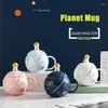 Canecas Planet caneca astronauta Cerâmica Presente de água Round Personality Creative Charpes Copes Set Coffee