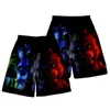 Erkek Şort FNAF 3D Tahta Sandıklarında Beş Gece Hızlı Kuru Plaj Yüzme Erkek Hip Hop Kısa Pantolon Giysileri