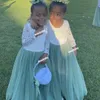 Vestidos de meninas de flores para crian￧as crian￧as usam mangas compridas mangas compridas tutu tutu crian￧a pequena menina de concurso de comunh￣o Festa de anivers￡rio de formatura