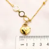 2022 High Polished Trendy Design Women Necklace Stainless Steel Letter Heart Love Pendant Fashion Jewelry Heart No Box