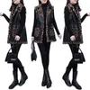 Women's Vests Winter High-End Add Fleece Vest Fashion Leopard Pattern Skin Hair One Body Mid-Length Ladies Jacket Loose Warm