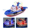 RC Crianças Crianças Electric High Speed ​​Music Boat Light Marine Rescue Model Fireboat Toys for Boys Water Spray Fire Educational Toy6331547