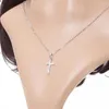 Choker 2022 Koreansk mode Hip Hop Jewelry Gold Silver Chain Crystal Rhinestone Cross Pendant Halsband f￶r kvinnliga m￤n g￥vor