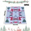 Tafel servet kerst servetten 20 pc's zacht papier 2 ply sneeuwpatroon diner ongeparfumeerd handdoeken tissue voor