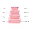 Schüsseln 25set Silikon Falten Bento Box Zusammenklappbare Tragbare Mittagessen Für Geschirr Container Schüssel