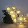 Strings Handmade Frangipani LED String Lights Battery PE Floral Holiday Lighting Event Party Garland Decoration Flower Arrangement