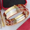 High-End-Schraubendreher-Armreif, Modedesigner, Herren- und Damen-Manschetten, Silberarmband, 18 Karat Gold, Geschenk 316L, st278q