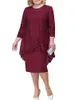 Plus Size Dresses Formal Party For Ladies From 50 To 60 Years Embroidery Floral Luxury Wedding Guest Slim Bodycon Pencil