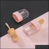 Packing Bottles 1Pcs Lip Gloss Bottle Tubes Pink Ice Cream Glaze Empty Tube Transparent Refillable Diy Cosmetic Containers Drop Deli Dhhi5