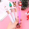 Christmas Decorations 2022 Ballpoint Pen Cute Santa Claus Multicolor Marker For School Office Writing Supplies Stationery Kids Gift Sale