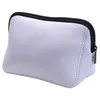 Bolsa de almacenamiento de neopreno de sublimación en blanco DIY bolsos de mujer bolsas de cosméticos impermeables con cremallera para adultos niños bb1105