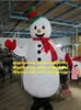 Mascotte bianca Snowman costume da cartone animato per adulti Abbigliamento per le vacanze pubbliche Campagna pubblicitaria ZZ9535