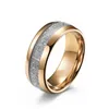 Rose Gold Ice Silk Ring Band Tungsten Steel Rings للرجال