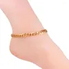 Anklets Collare Anklet Summer Jewel Foot Armband på benet Guldfärg Cheville Link Chain Armband för kvinnor A977