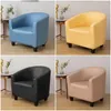 Chair Covers PU Leather Waterproof Tub Sofa Cover Anti-dirty Club Slipcover Solid Color Couch Protector Furniture Living Room