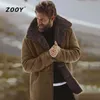 Jackets Winter Fleece Plush Thicken Coat Men Fur Designer Clothes Overcoat Pea Casual Man Jacket Chaqueta De Moda Para Hombre Y2211