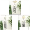 Autre décor à la maison décor extérieur métal vents carillons cour jardin cloche carillon fenêtre cloches décorations murales maison vent en bois 2022 Dhqbg