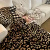 16 Colors Leopard Designs Blanket Multi-size Comfortable Plush Wool Childrens Audlt Knitted Home Soft Cover Throw Travel Blankets