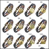 Boguczka Bangle 12 konstelacje bransoletki znaki zodiaku dla modnych skórzanych stopów menwomen