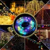 Strängar LED -strängljus smart app kontrolllampor girland vattentät utomhus sagan för julsemesterfest födelsedagsdekor