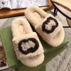 Luxury Slippers Designer Slides Sandal Trendy All-Match Slipper Autumn Winter Flat Bottom Wool Lamb Hair Letters Outer Wear Fashionable Furry