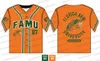 Camisa de beisebol masculina da Carolina do Norte Central University personalizada com qualquer nome e número costurado vestuário universitário grande alto