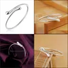 Bangle Bangle Fashion Selling Exquisite Trend Sier Water Drop Armband Double Round For Women Accessories Gift Bangle Delivery Jewelr Dhktq