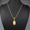 Pendentif Colliers De Haute Qualité Style D'été Petit Ananas Européen Et Américain Neutre Cuivre Zircon Incrusté Bijoux Necklac