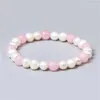 Braccialetto di perle da donna in filo di perle di pietra naturale Braccialetti elastici di alta qualità Eleganti splendidi gioielli di guarigione per lo yoga