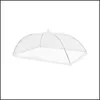 Other Kitchen Dining Bar Foods Ers Mesh Foldable Kitchen Anti Fly Mosquito Tent Dome Net Umbrella Picnic Protect Dish Er Accessor Dhzip