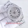 5 Star Super 9 Style Full Diamond Watch Президент Datejust 41 мм 228236 Roman Dial Automatic 18k Sapphire Watches Мужские наручные часы мужские