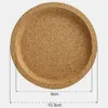 Table Mats Wooden Cork Coasters Placemats Round Heat Resistant Tea Drink Cup Mat Pad Non-slip Insulation Decor