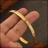 Bangle Bangle 68Mmdubai India Braccialetti in oro Colourf Donna Uomo Africano Europeo Etiopia Ragazze Bambini Gioielli Sposa Festa Giftbangle Dro Dhg8C