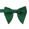 Bow Ties Sharp Corner Big Tie For Wedding Party Groomsmen Neck Wear Butterfly Black Bowtie Cravat Male Men's Solid Knot